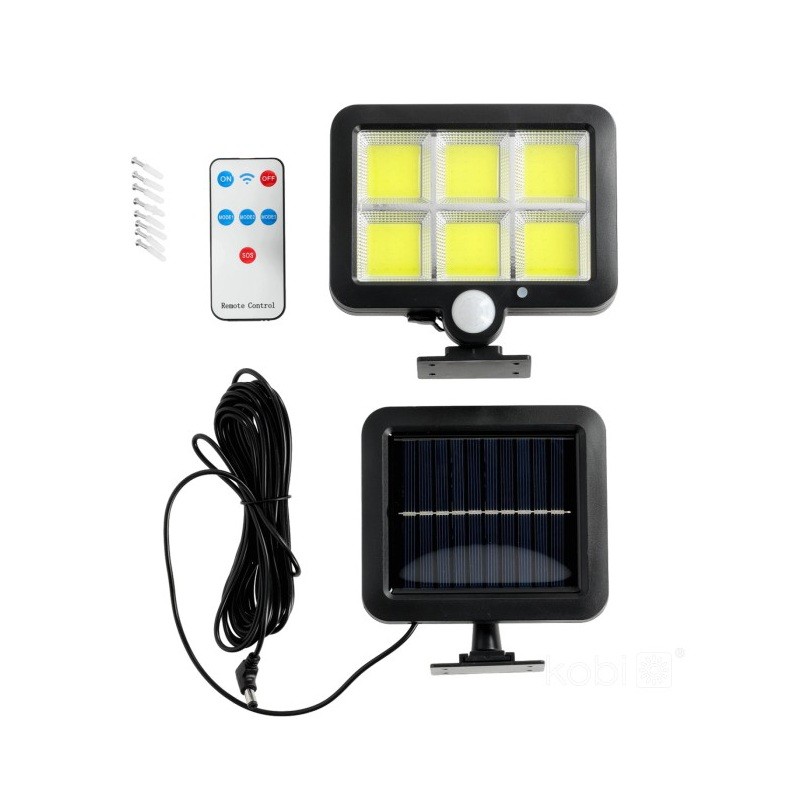 Naświetlacz LED SOLARNY 1,5W biały zimny z czujnikiem ruchu