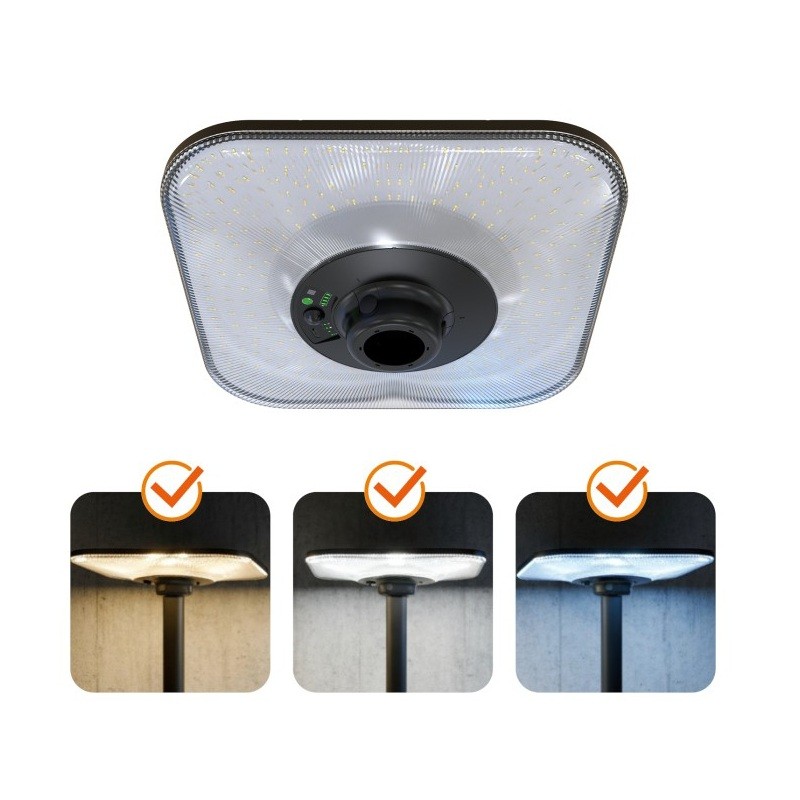 Lampa uliczna parkowa LED solarna 25W 3CCT Solsumi Square + pilot