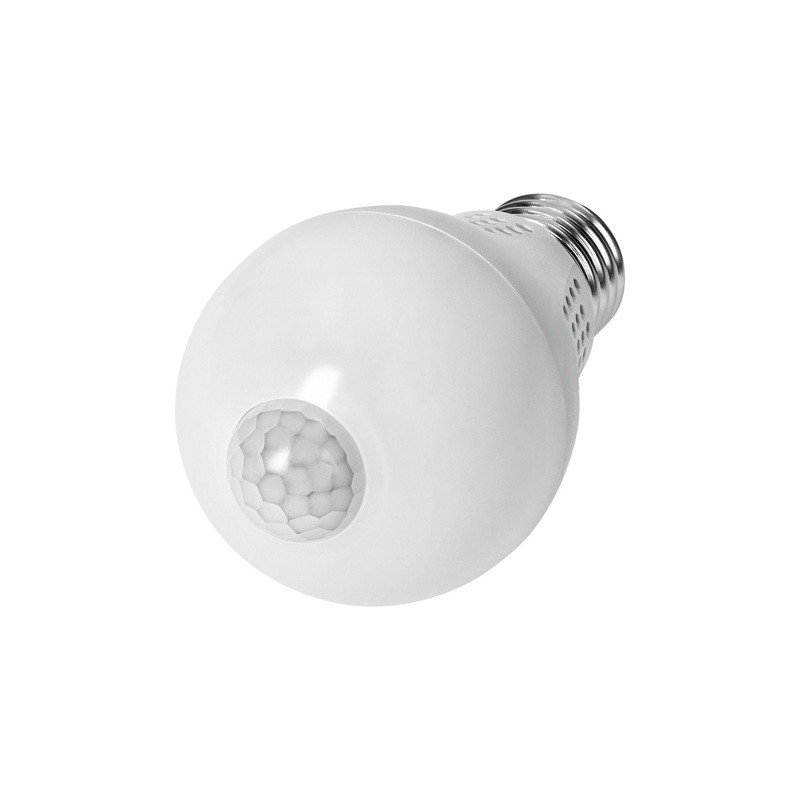 Żarówka LED E27 7W 600lm 230V A60 NAMIB z czujnikiem ruchu i zmierzchu biała neutralna