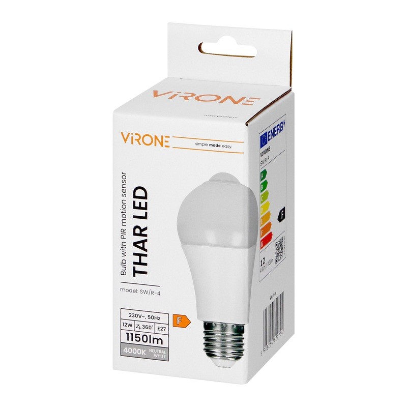 Żarówka LED E27 12W 1150lm 4000K z czujnikiem ruchu i zmierzchu