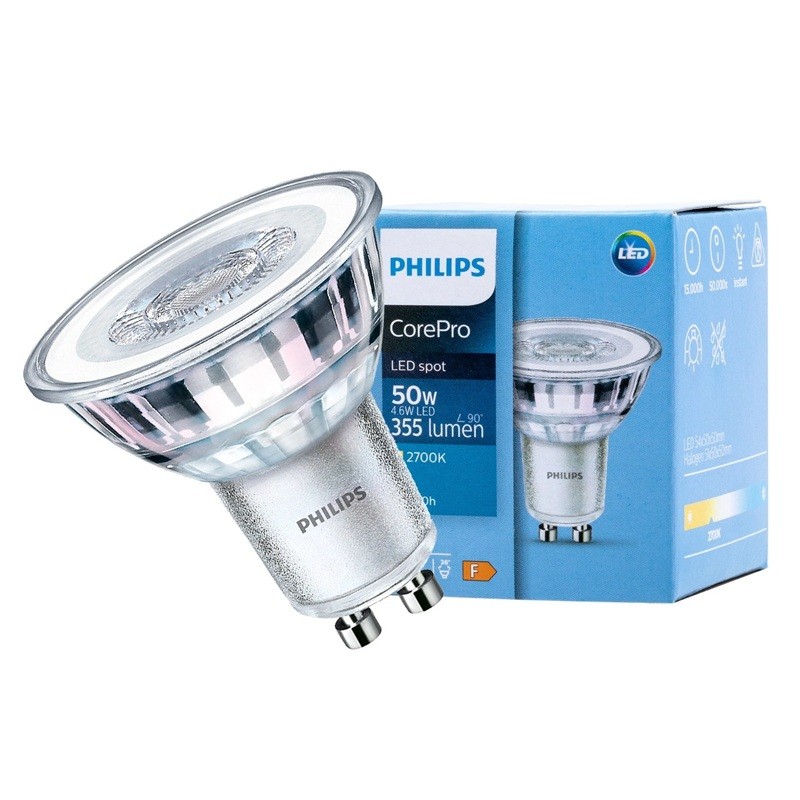 Żarówka LED Philips GU10 4,6W biała ciepła 36°