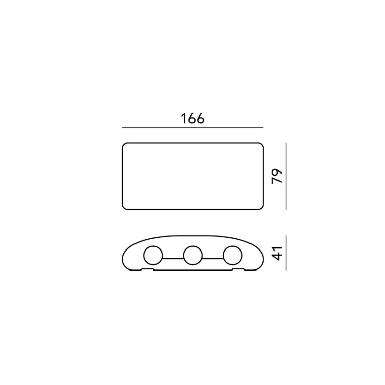 wymiary kinkietu 6W 3000K IP54