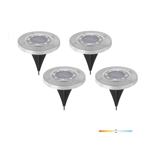 Lampa LED solarna 4000K IP44 wbijana ogrodowa CLAVO - 4 szt.