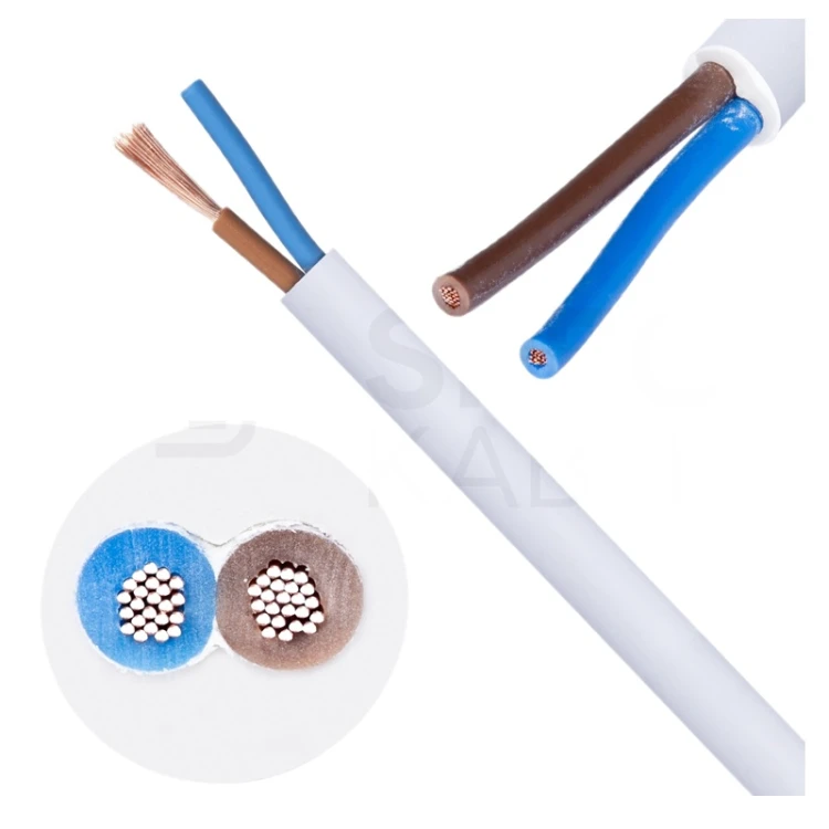 Przewód OMY biały linka 2x1mm - 25m