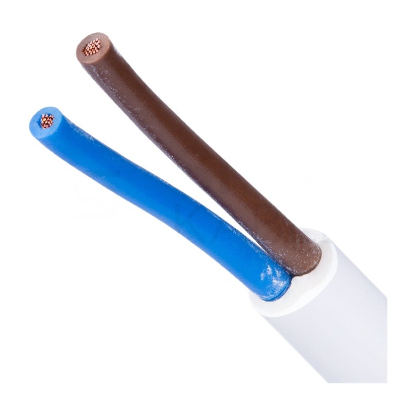 Przewód OMY / H03VV-F 2x1mm2 biały 300/300V giętki linka