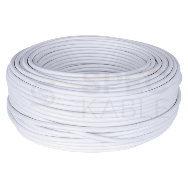Kabel mieszkaniowy OMY biały linka 2x1mm - 25m