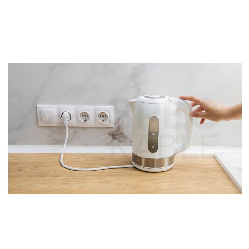 Kabel mieszkaniowy OMY / H03VV-F 2x1mm2 biały 300/300V giętki linka