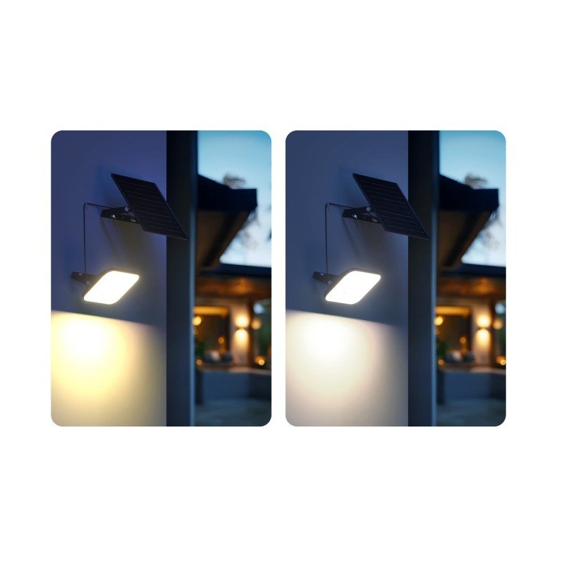 Naświetlacz LED SOLARNY MHCS 10W 2CCT IP65 z czujnikiem ruchu + pilot