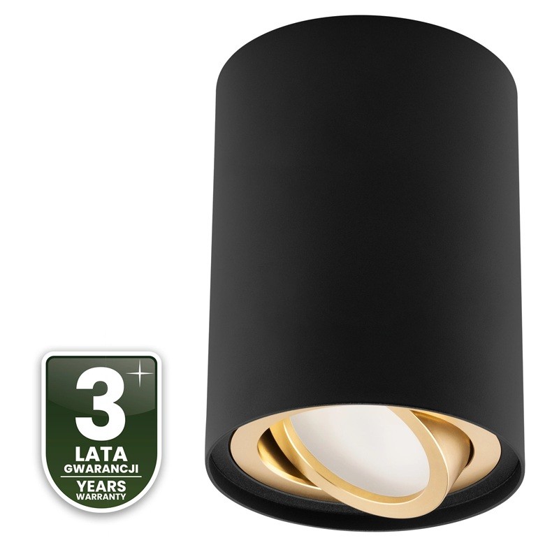 Oprawa natynkowa GU10 IP20 115mm AMAT-L - czarno-złota