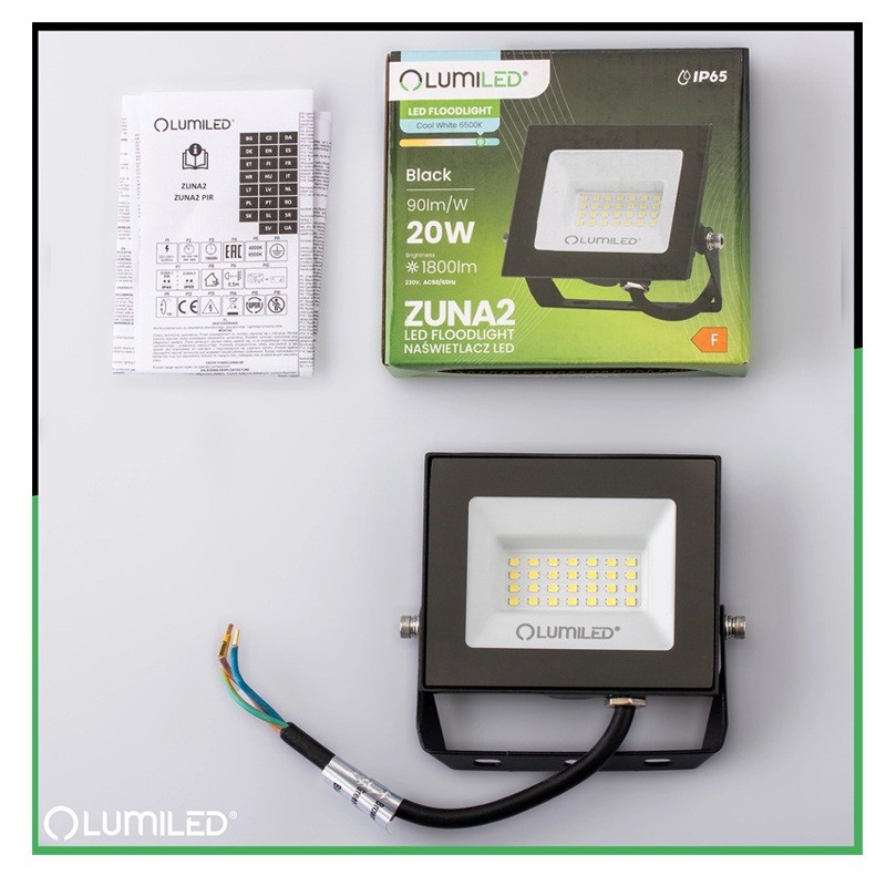 Naświetlacz LED 20W IP65 6500K biała zimna ZUNA2
