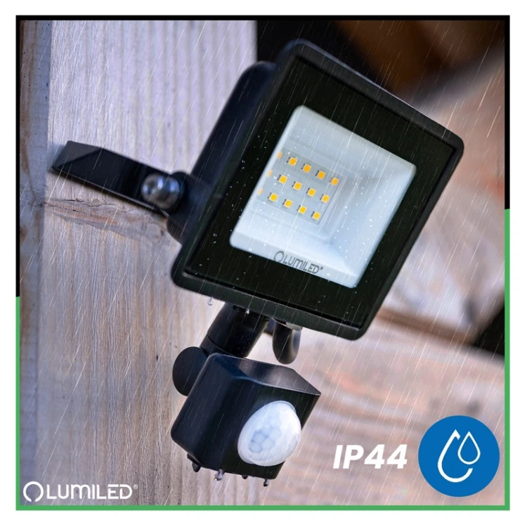 Naświetlacz LED 10W IP44 6500K biała zimna ZUNA2 z czujnikiem ruchu i zmierzchu