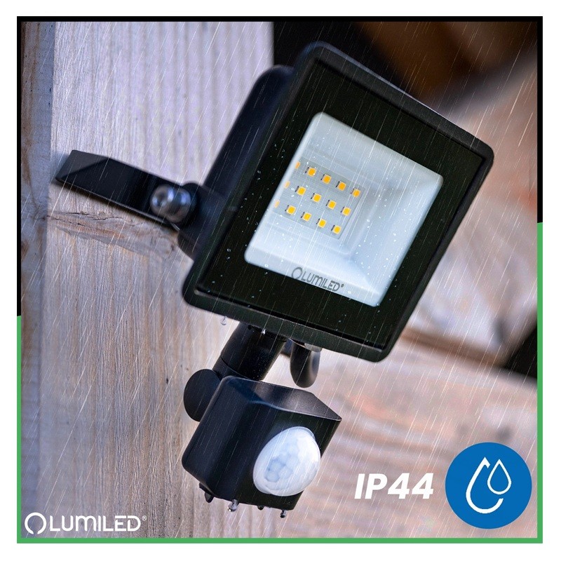 Naświetlacz LED 10W IP44 6500K biała zimna ZUNA2 z czujnikiem ruchu i zmierzchu