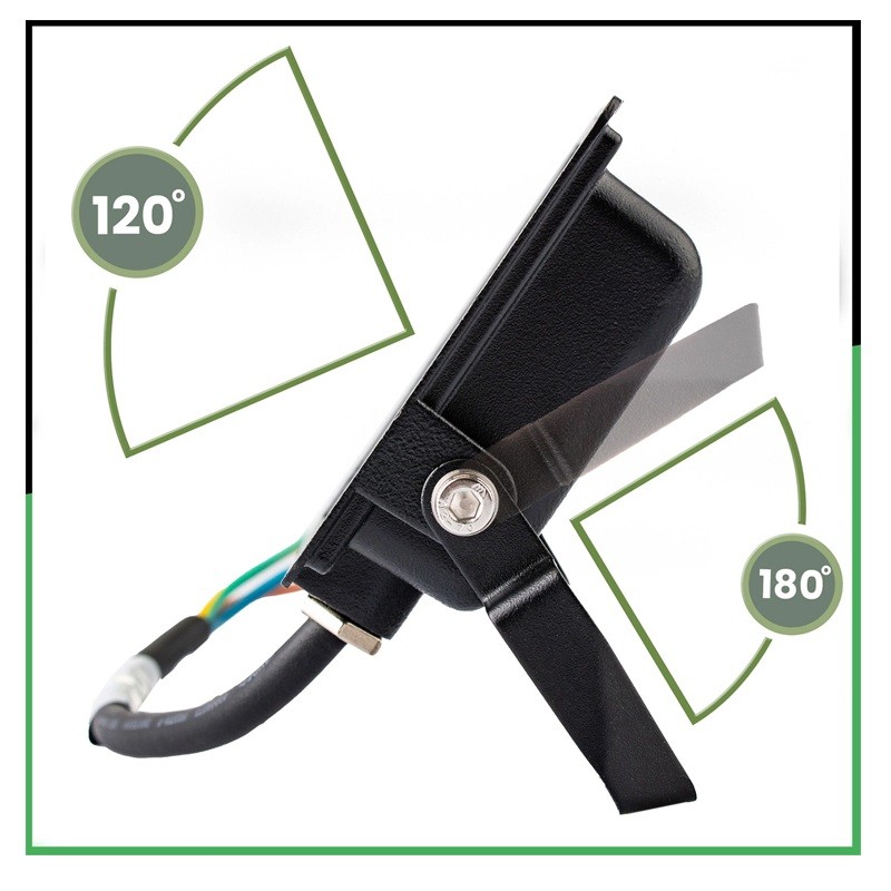 kąty naświetlacza 20W 6500K z czujnikiem ruchu i zmierchu