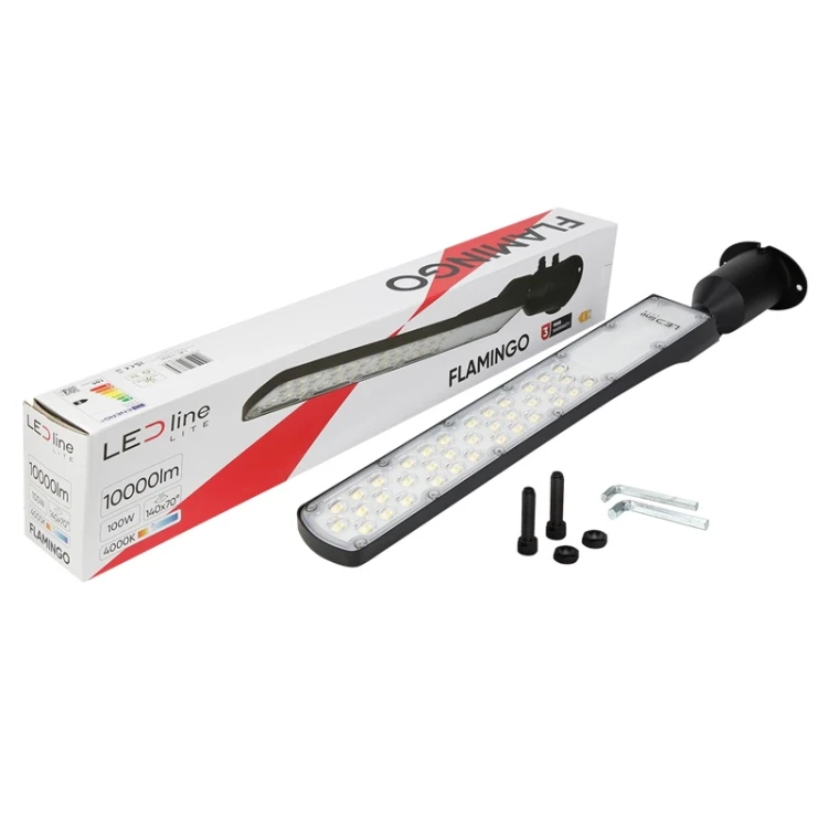 Oprawa, lampa uliczna 100W IP65 FLAMINGO - biała neutralna LED line Lite