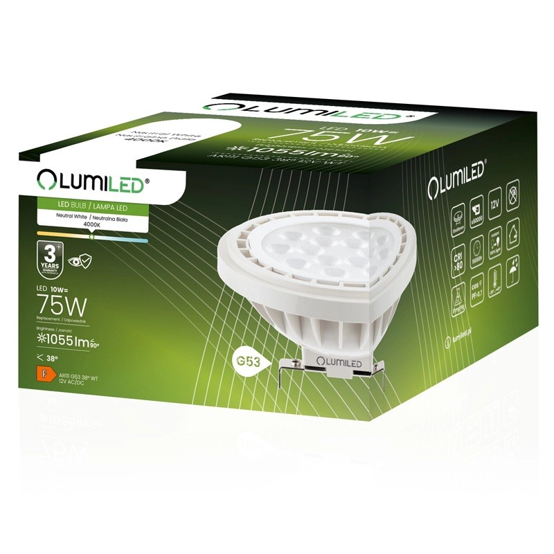 opakowanie żarówki G53 10W 4000K 12V