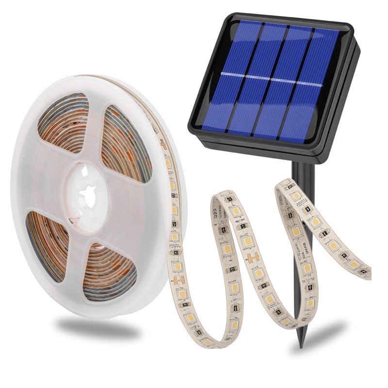 Taśma solarna 150x LED 3000K Ciepła IP44 5m