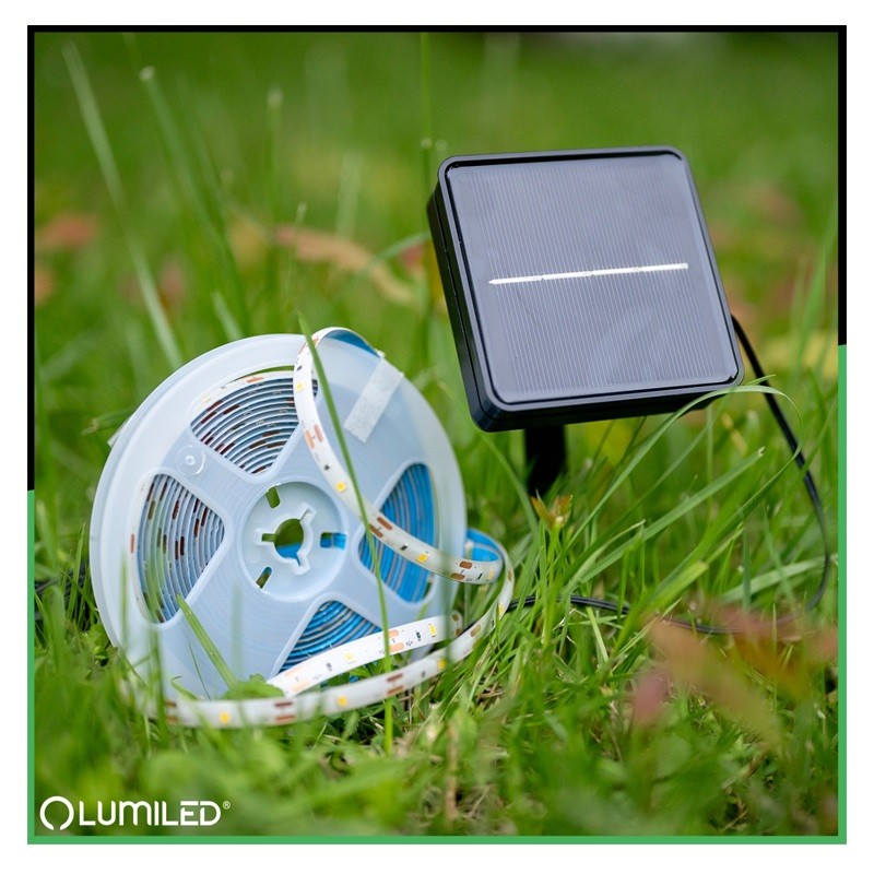 Taśma LED solarna 150xLED 3000K biała ciepła 5m AVERO