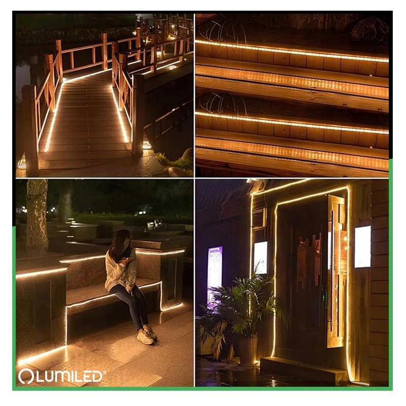 Taśma solarna 150x LED 3000K Ciepła IP44 5m