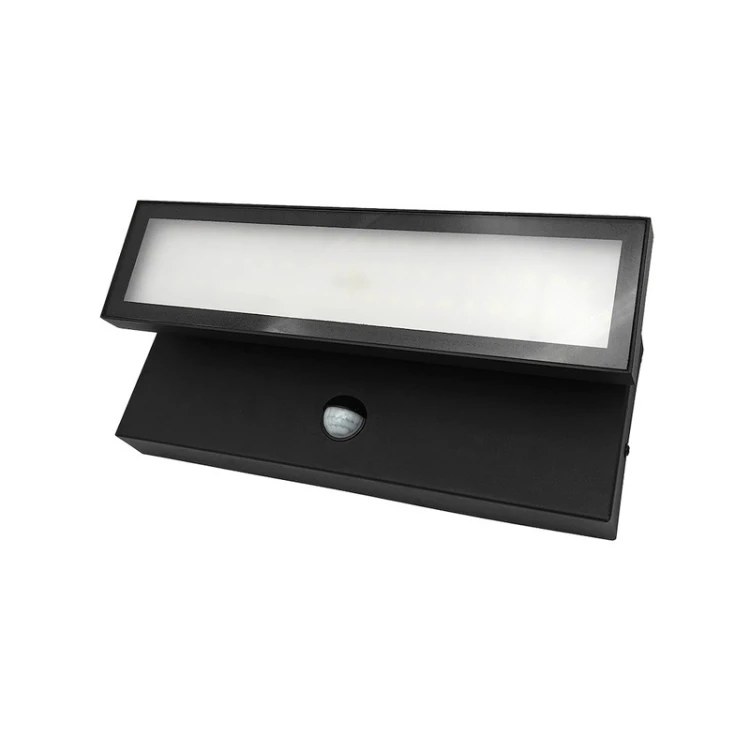 Kinkiet LED 27W IP65 4000K VELORION z czujnikiem ruchu i zmierzchu - czarna
