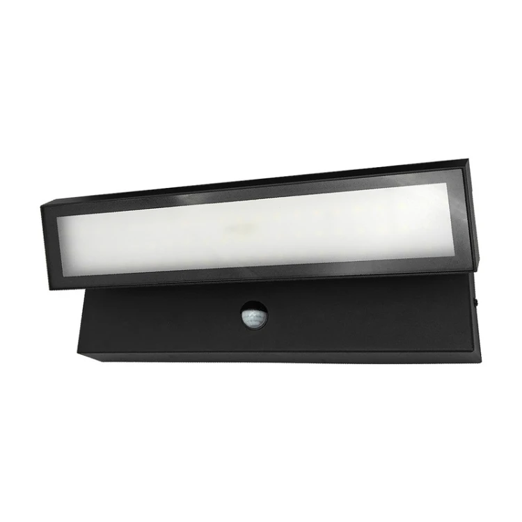 Kinkiet, lampa ogrodowa, elewacyjna LED 40W IP65 4000K VELORION z czujnikiem ruchu i zmierzchu - czarna