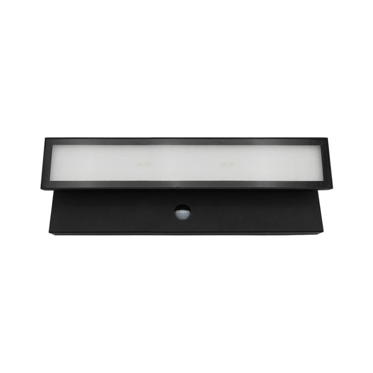 Kinkiet, lampa ogrodowa, elewacyjna LED 40W IP65 4000K VELORION z czujnikiem ruchu i zmierzchu - czarna
