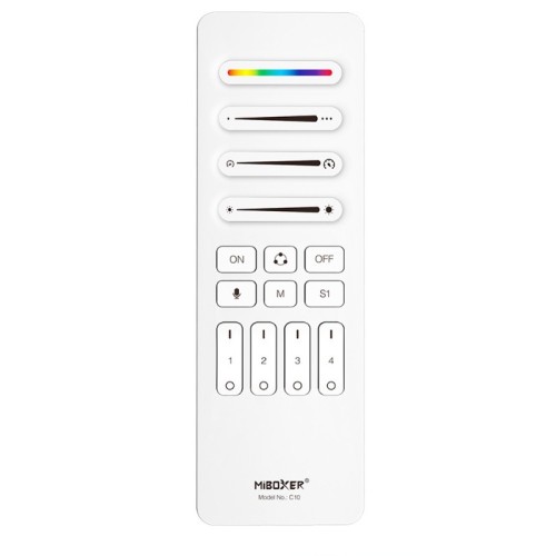 Pilot LED 4-strefowy RGB+CCT SPI 2,4GHz MiBoxer Milight C10-B z uchwytem magnetycznym biały