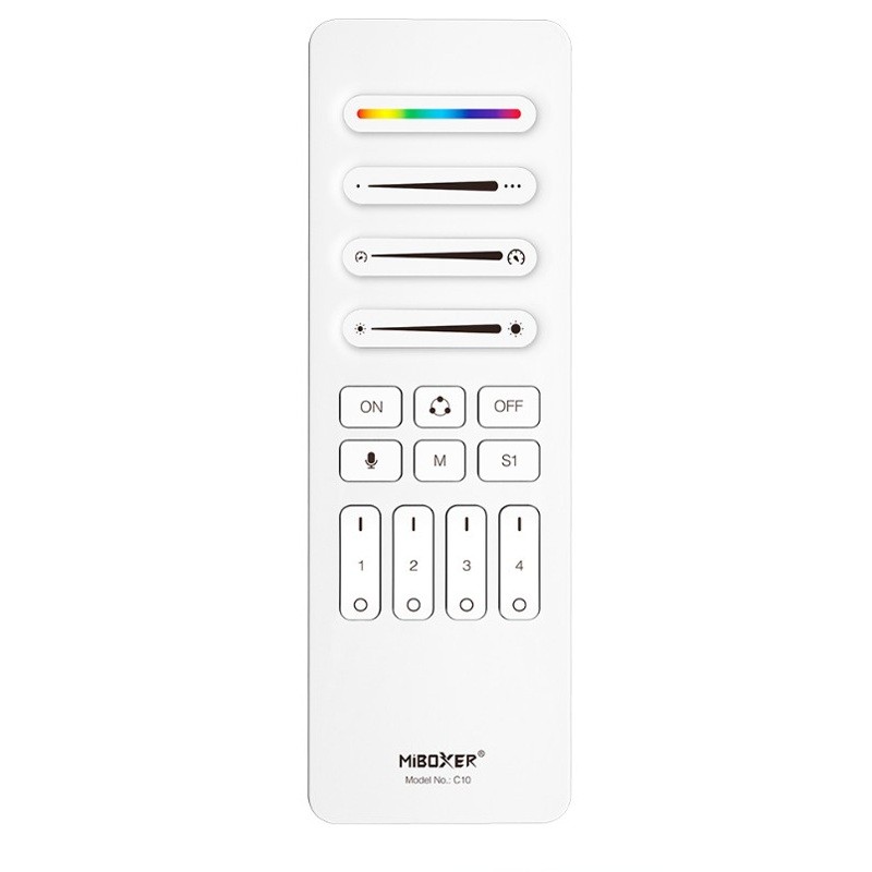 Pilot LED 4-strefowy RGB+CCT SPI 2,4GHz MiBoxer Milight C10-B z uchwytem magnetycznym biały