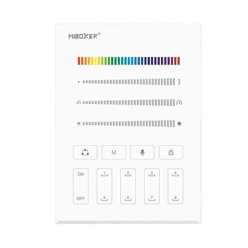 Pilot, panel sterujący SPI Mono, CCT, RGB, RGB+W 1-strefowy MiBoxer Milight B9W do taśm cyfrowych biały