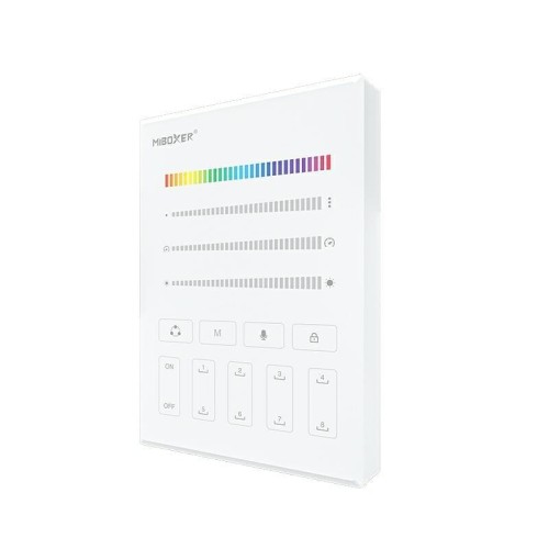 Panel sterujący SPI Mono, CCT, RGB, RGB+W 1-strefowy B9W do taśm cyfrowych biały