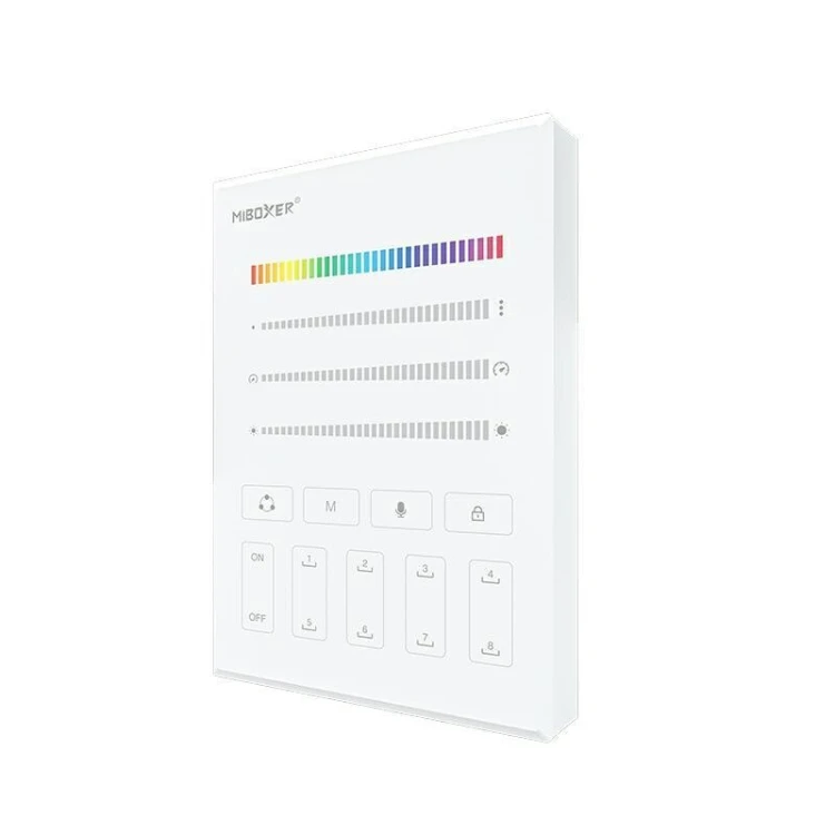 Panel sterujący SPI Mono, CCT, RGB, RGB+W 1-strefowy B9W do taśm cyfrowych biały