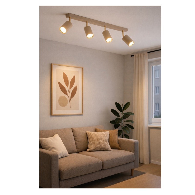 Lampa sufitowa Spoti Ecru 4x GU10 SuperLED