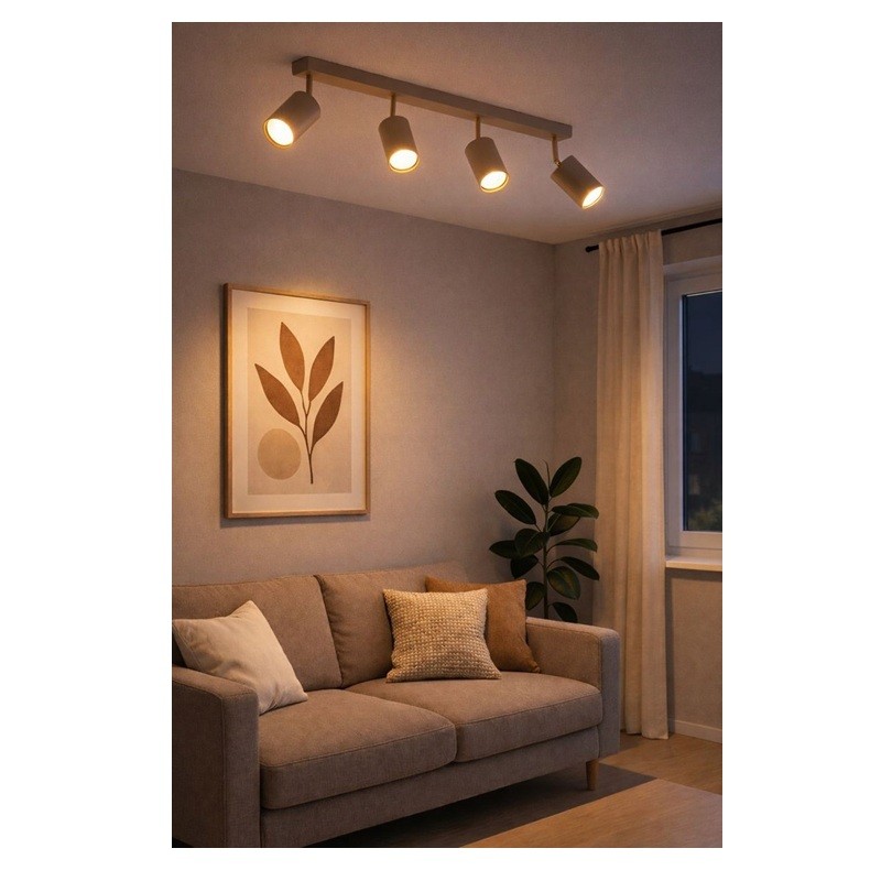 Lampa sufitowa Spoti Ecru 4x GU10 SuperLED