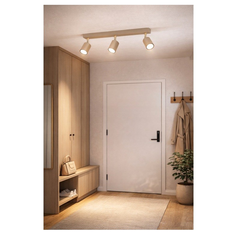 kinkiet sufitowy 3xGU10 ecru