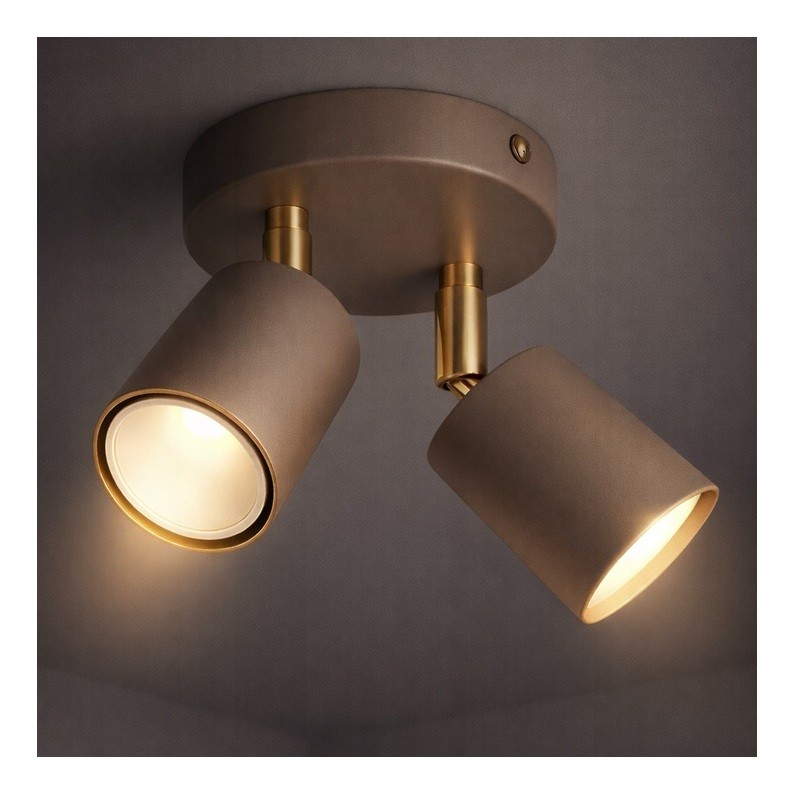 Lampa sufitowa Spoti Ecru Round 2x GU10 SuperLED