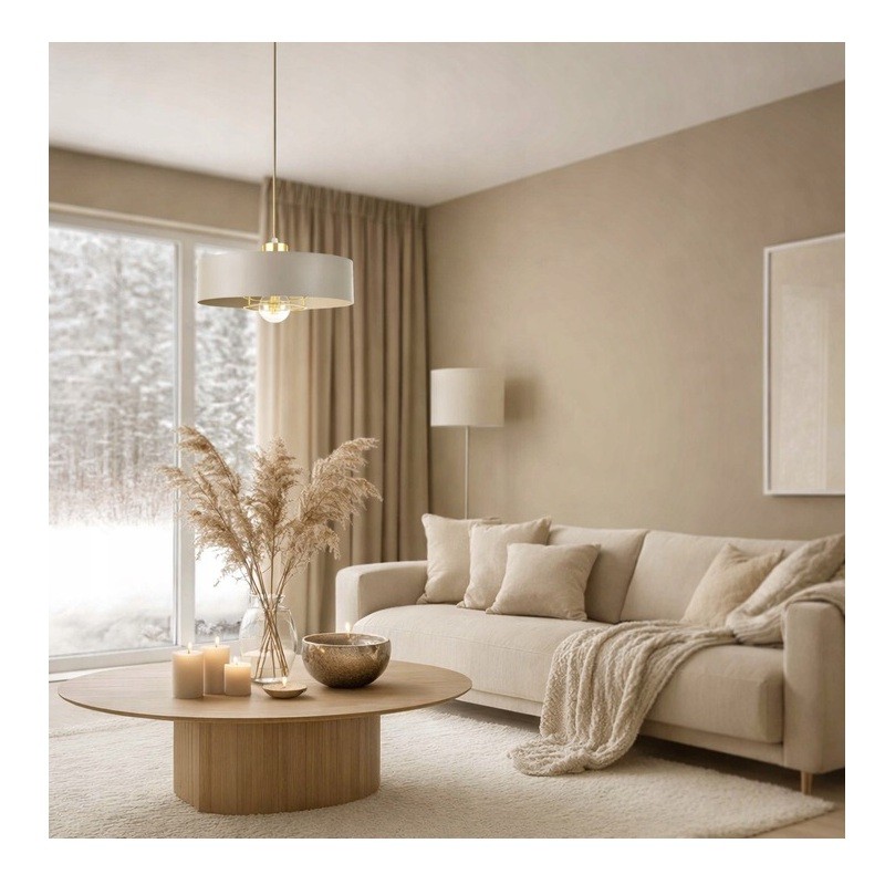 Lampa sufitowa Sisu Ecru 1x E27 SuperLED