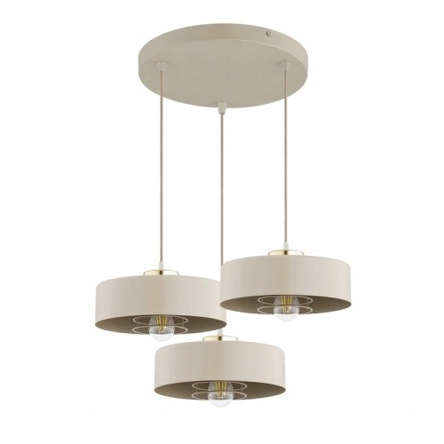Lampa sufitowa, żyrandol wisząca 3xE27 Sisu ecru