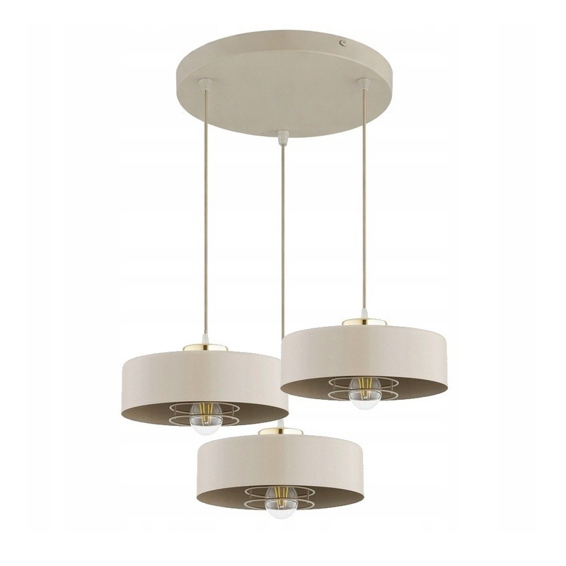 Lampa sufitowa, żyrandol wisząca 3xE27 Sisu ecru
