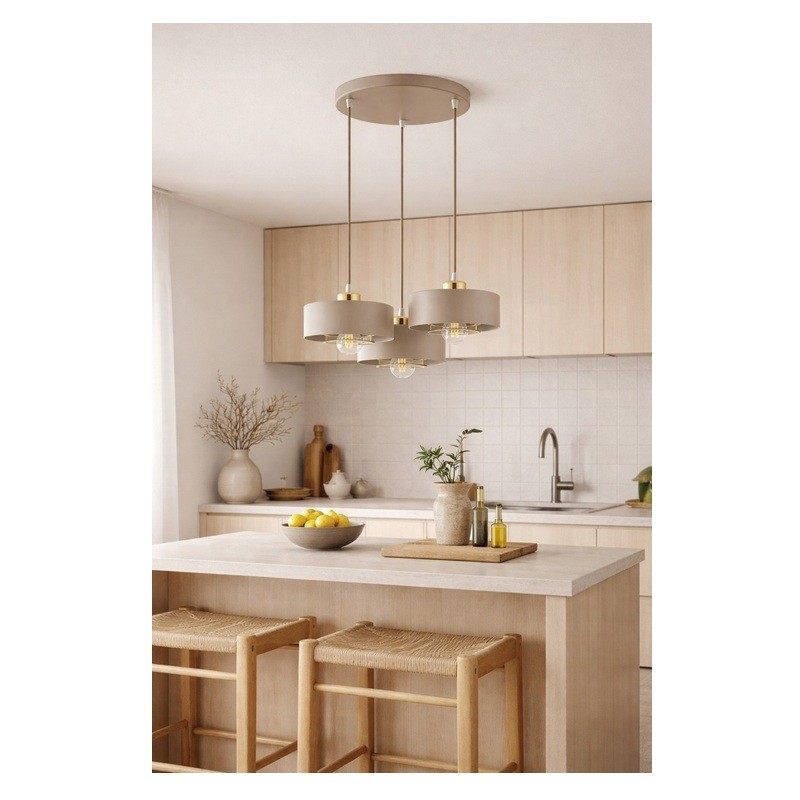 Lampa sufitowa Sisu Ecru 3x E27