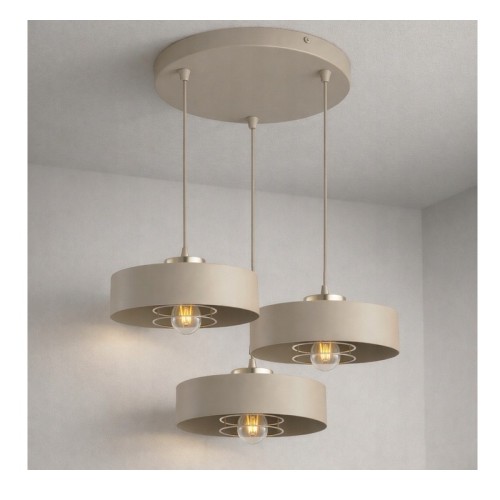 Lampa sufitowa Sisu Ecru 3x E27 SuperLED