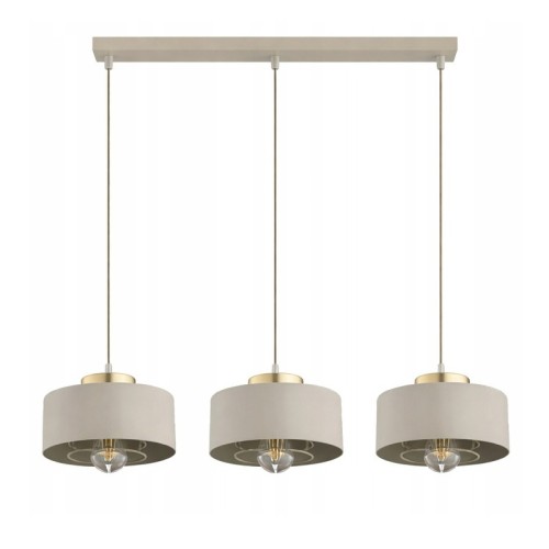 Lampa sufitowa, żyrandol wisząca 3xE27 Sisu ecru