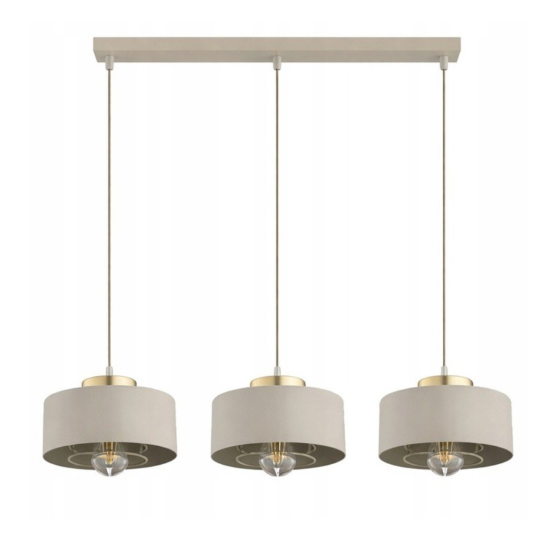 Lampa sufitowa, żyrandol wisząca 3xE27 Sisu ecru