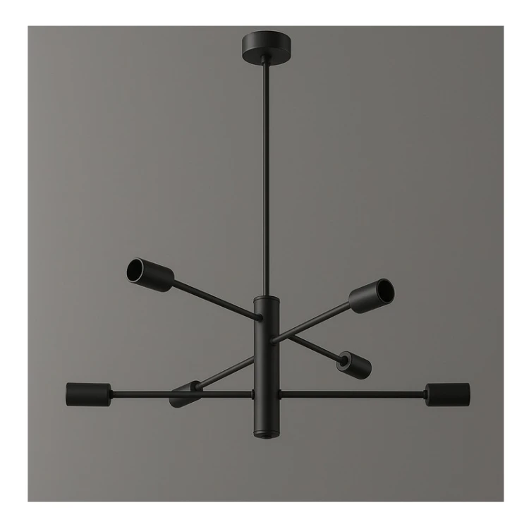 Lampa sufitowa, żyrandol wisząca 6xE27 Loft Modern czarna