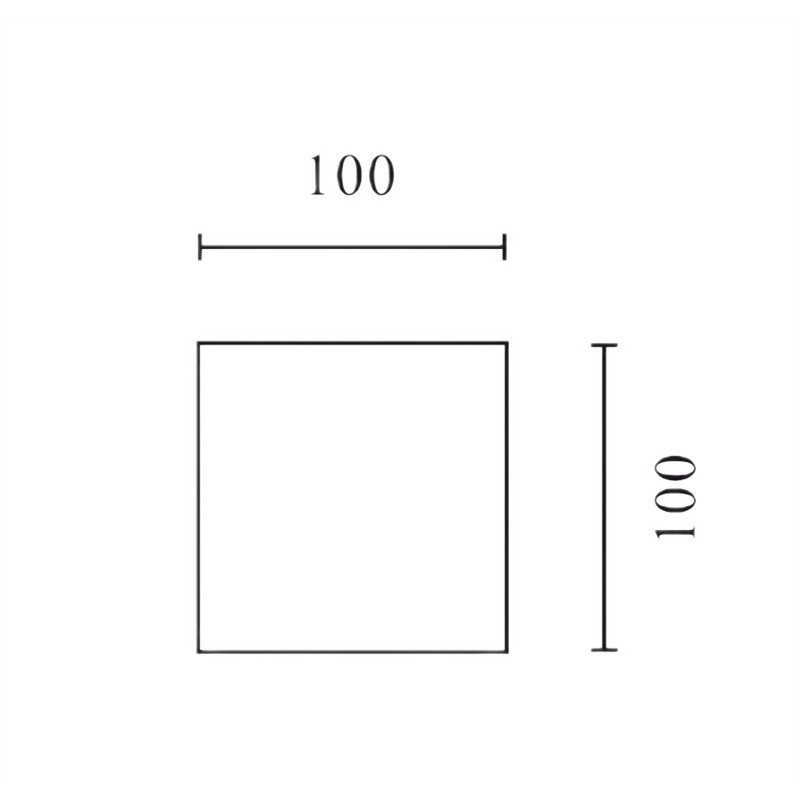 wymiary kinkietu Cube 2x3W 4000K