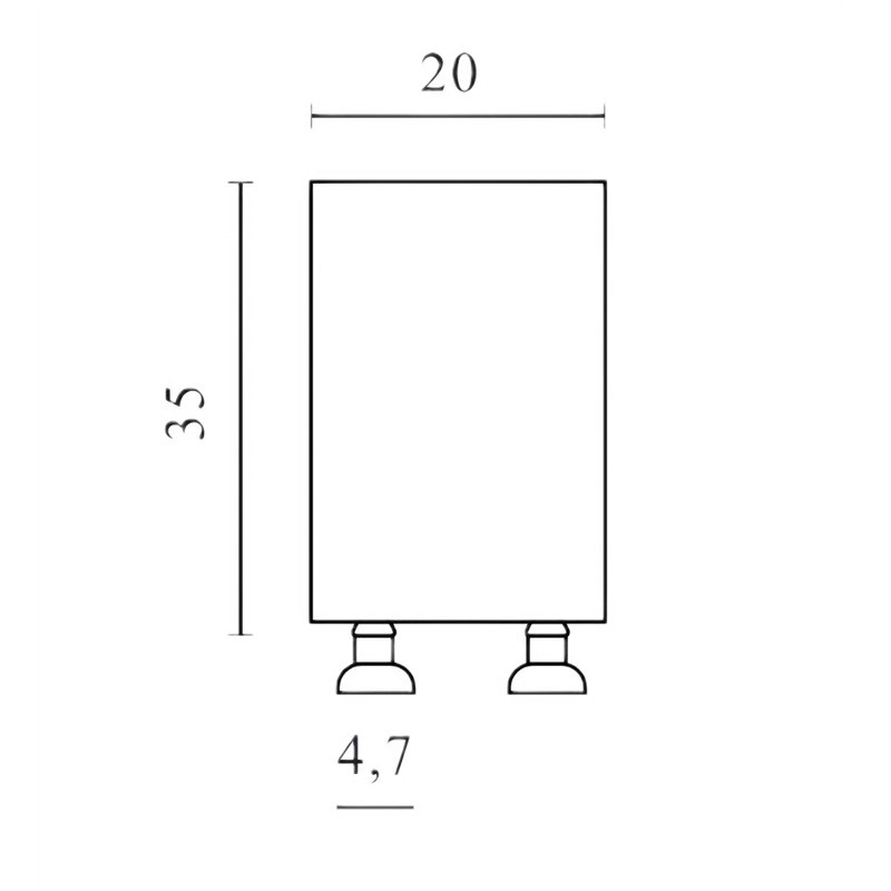 wymiary startera do świetlówki