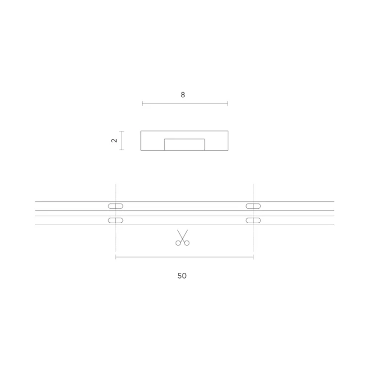 Taśma LEDlineCOB 8W/m 3000K 320 chips/m 24V IP20 5m