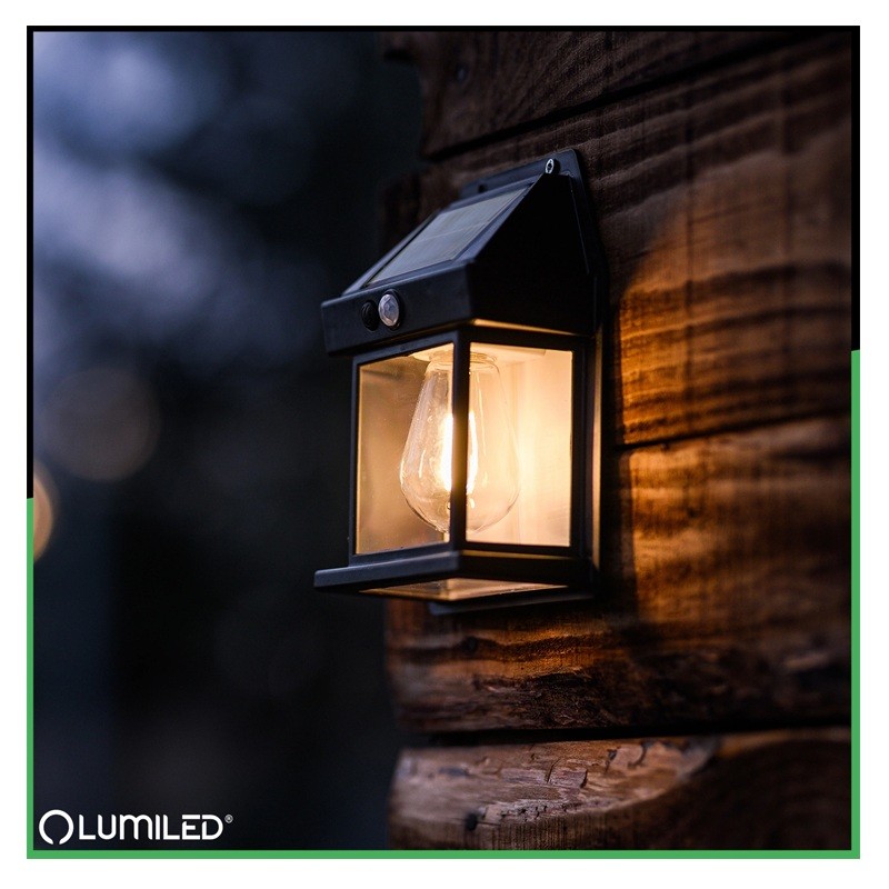 Kinkiet solarny LED 3000K IP44 z czujnikiem