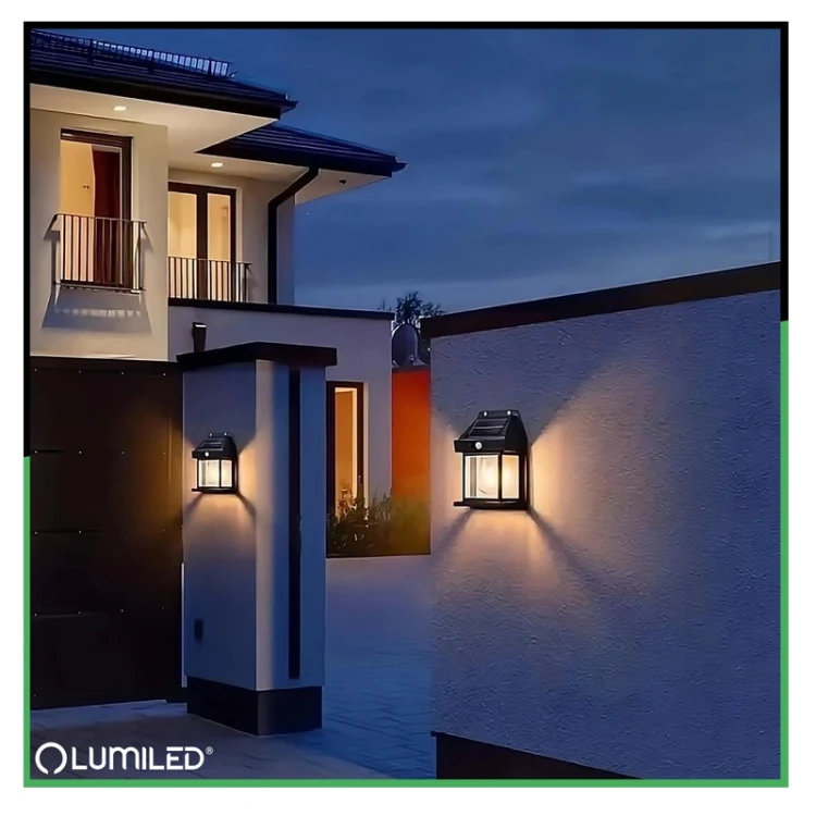 Lampa elewacyjna LED 3000K IP44 DONA z czujnikiem ruchu i zmierzchu