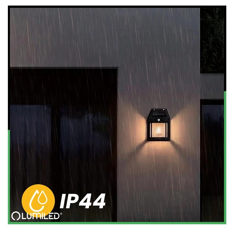 Lampa elewacyjna LED 3000K IP44 DONA z czujnikiem ruchu i zmierzchu