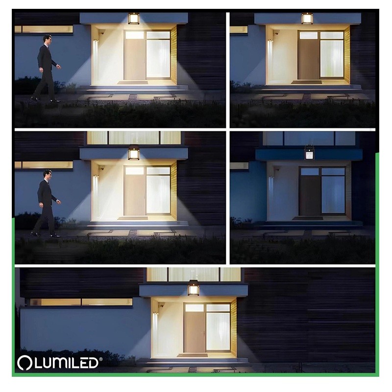 Kinkiet Solarny Lampa Elewacyjna LED 3000K IP44 z czujnikiem DONA