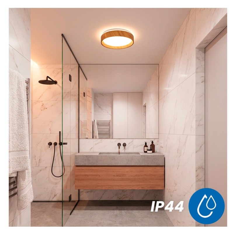 Plafon LED Panel Natynkowy Lampa Sufitowa Oprawa WOODY 24W 4000K Okrągły IP44 32cm